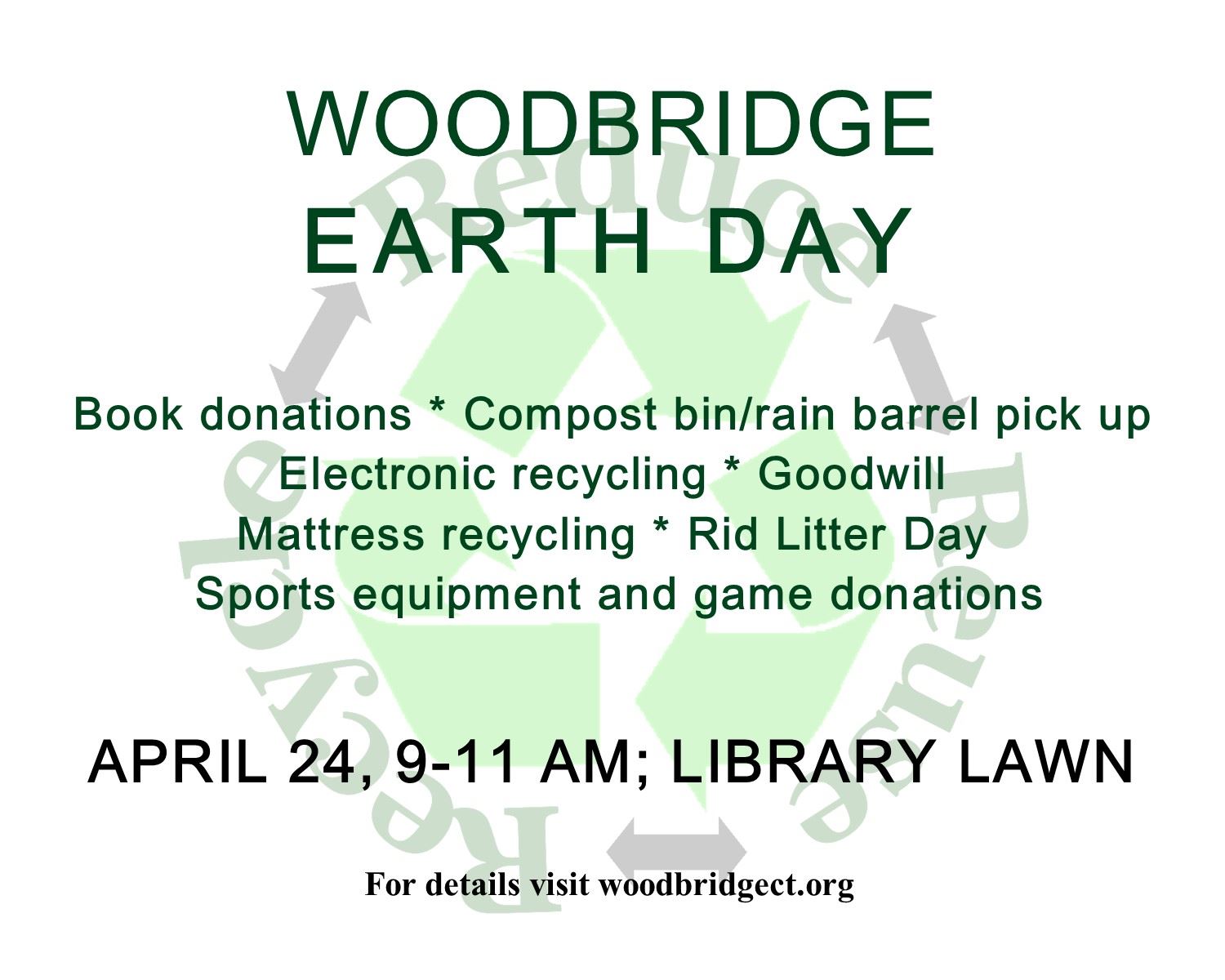 Woodbridge Earth Day 2021 flyer
