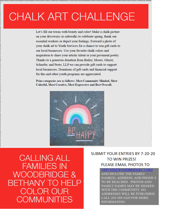 Chalk Art Challenge Deadline Extended to 7-20-20
