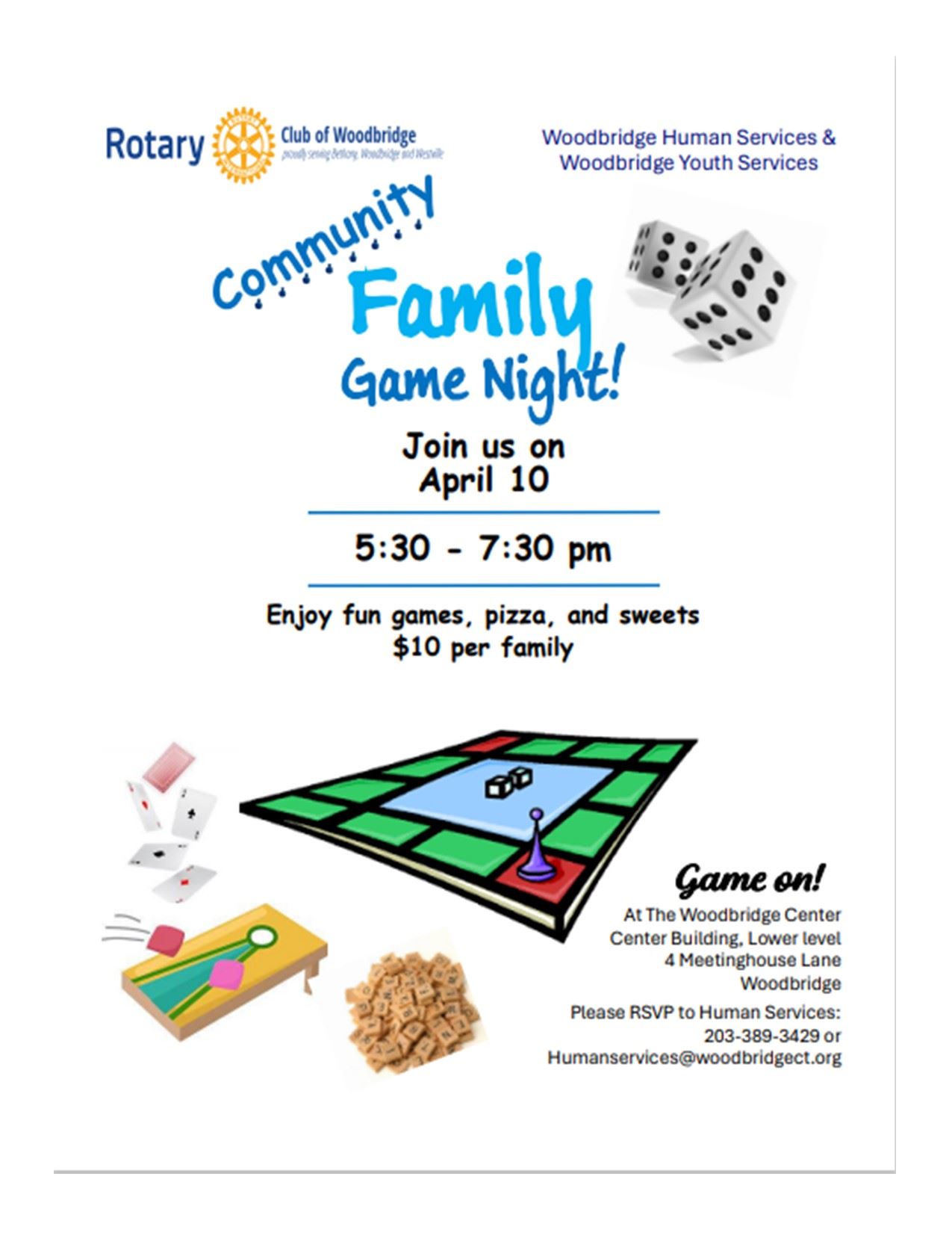 Community Family Game Night 4-10-24